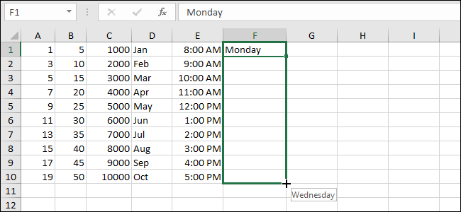 using fill in excel for mac